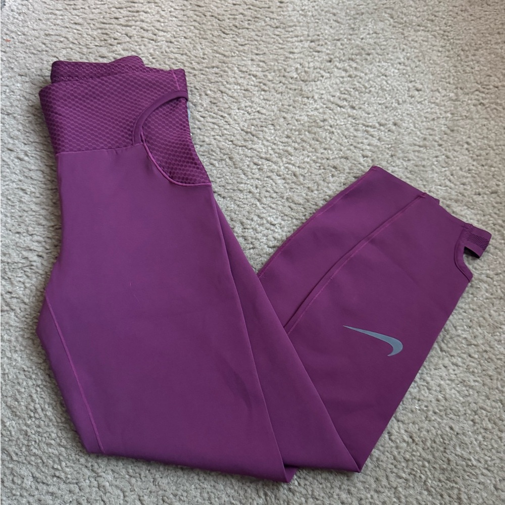 Nike Pants Women burgundy Gym Active Swoosh Yoga